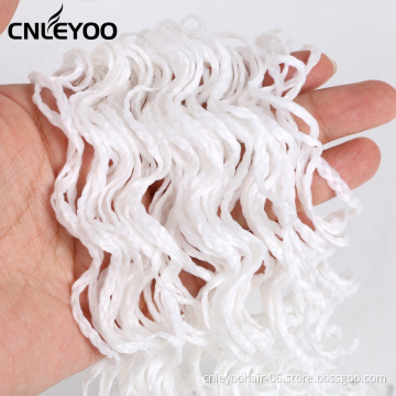 Curly ZiZi Box Braid Crochet Hair Color White 28 Inch Small Box Braids Crochet For Fashion